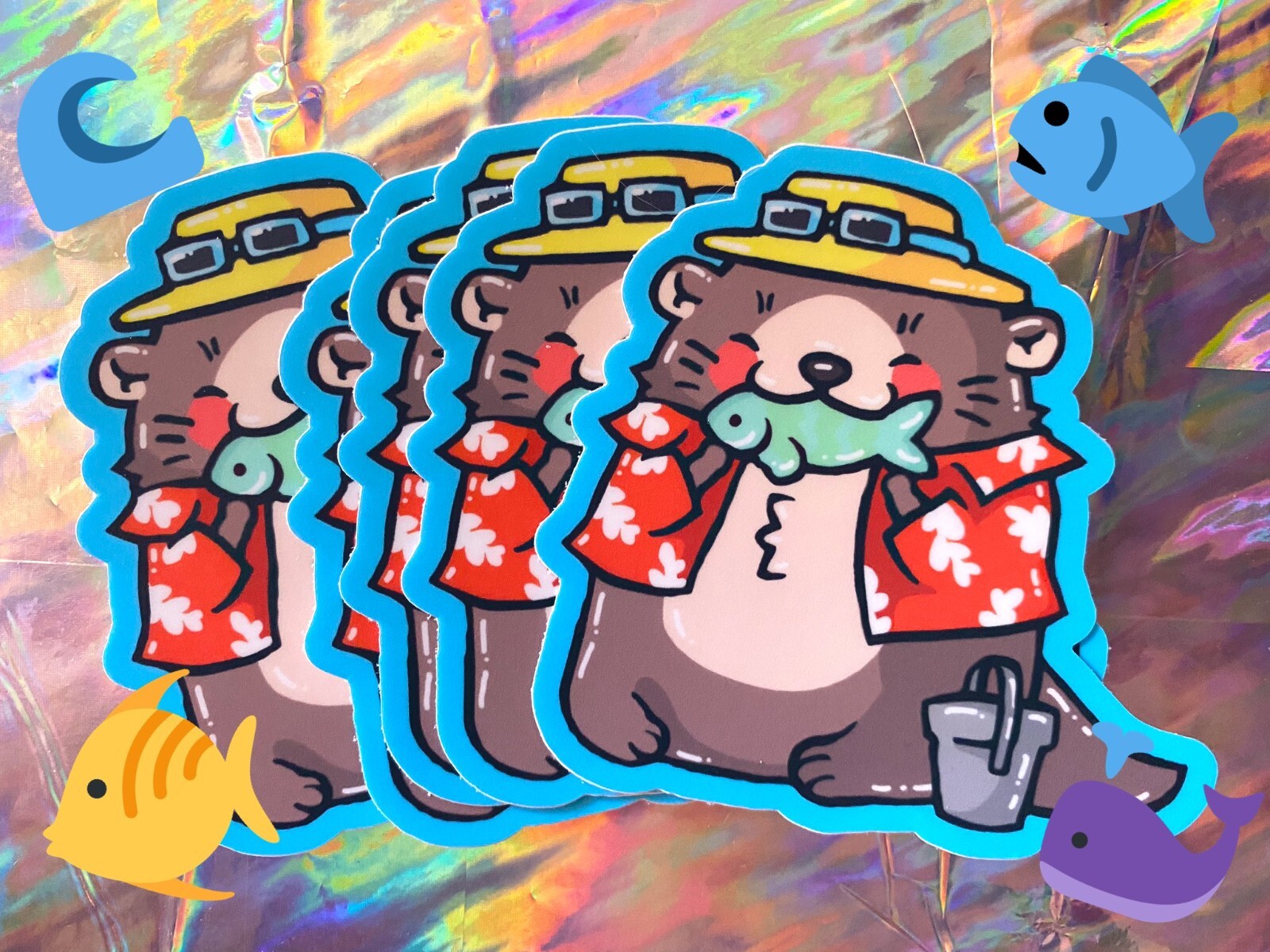 Final Fantasy XIV Die-Cut Abroader Otter Minion Vinyl Sticker