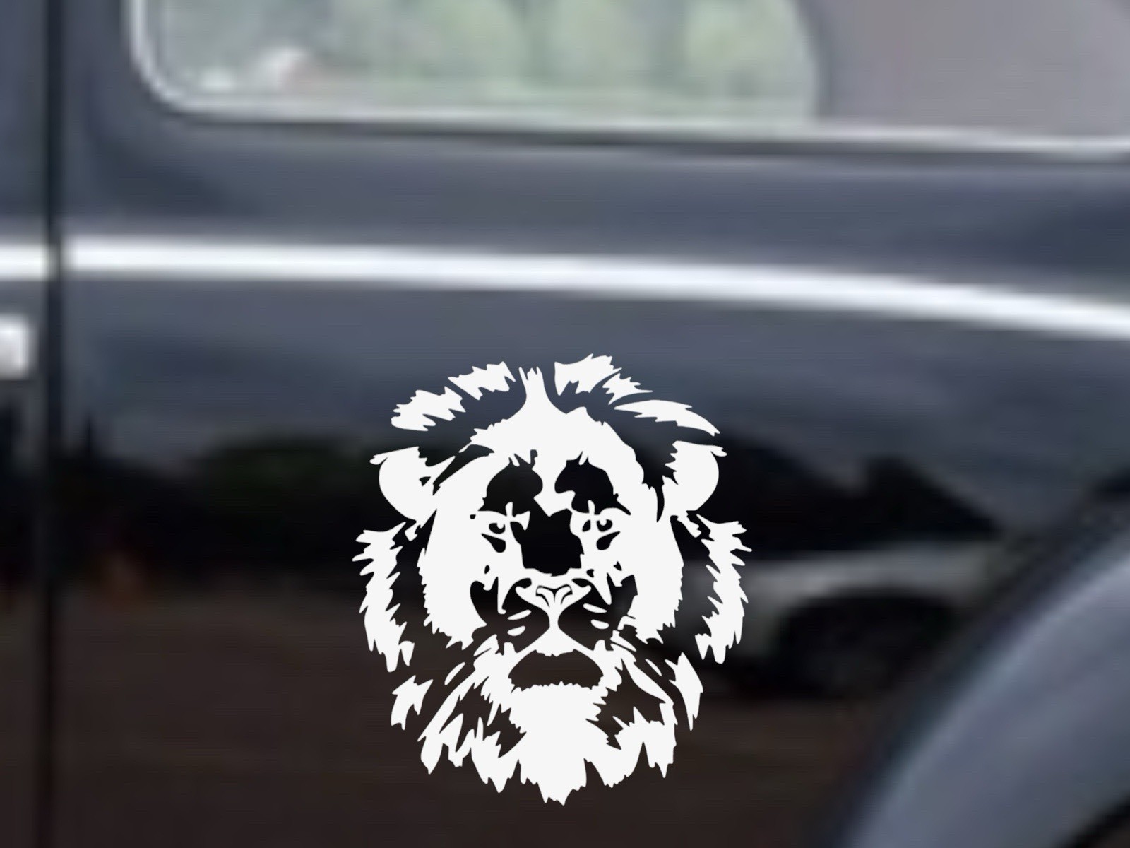 Lion face Decal for car Windows Laptops most Smooth Surfaces