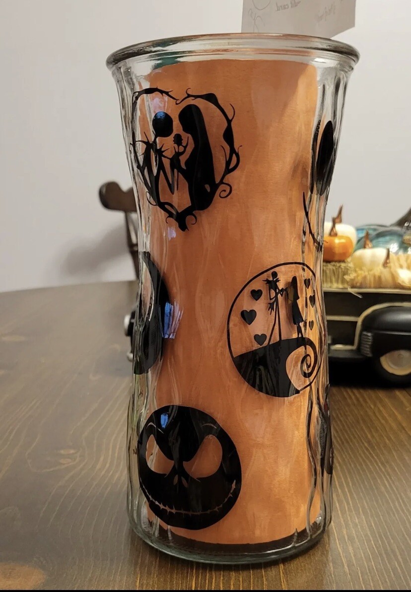 12 Nightmare Before Christmas Vinyl Decal Stickers. JACK AND SALLY. DIY Ornament