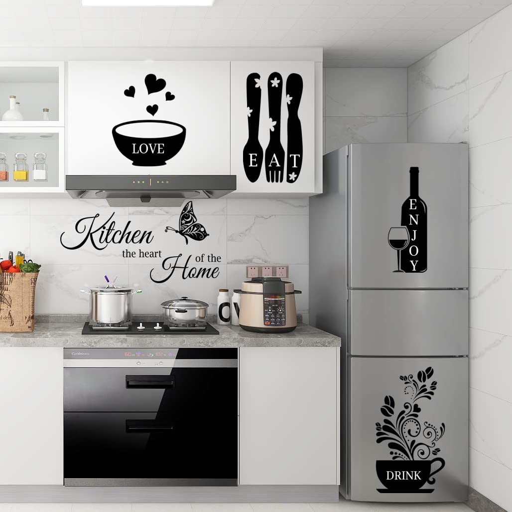 Kitchen Wall Stickers The Heart Of The Home Quotes Vinyl Decals Wall Art Decor