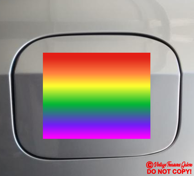 GAY PRIDE MONTH RAINBOW COLOR FLAG Vinyl Sticker Car Window Bumper Decal LGBT