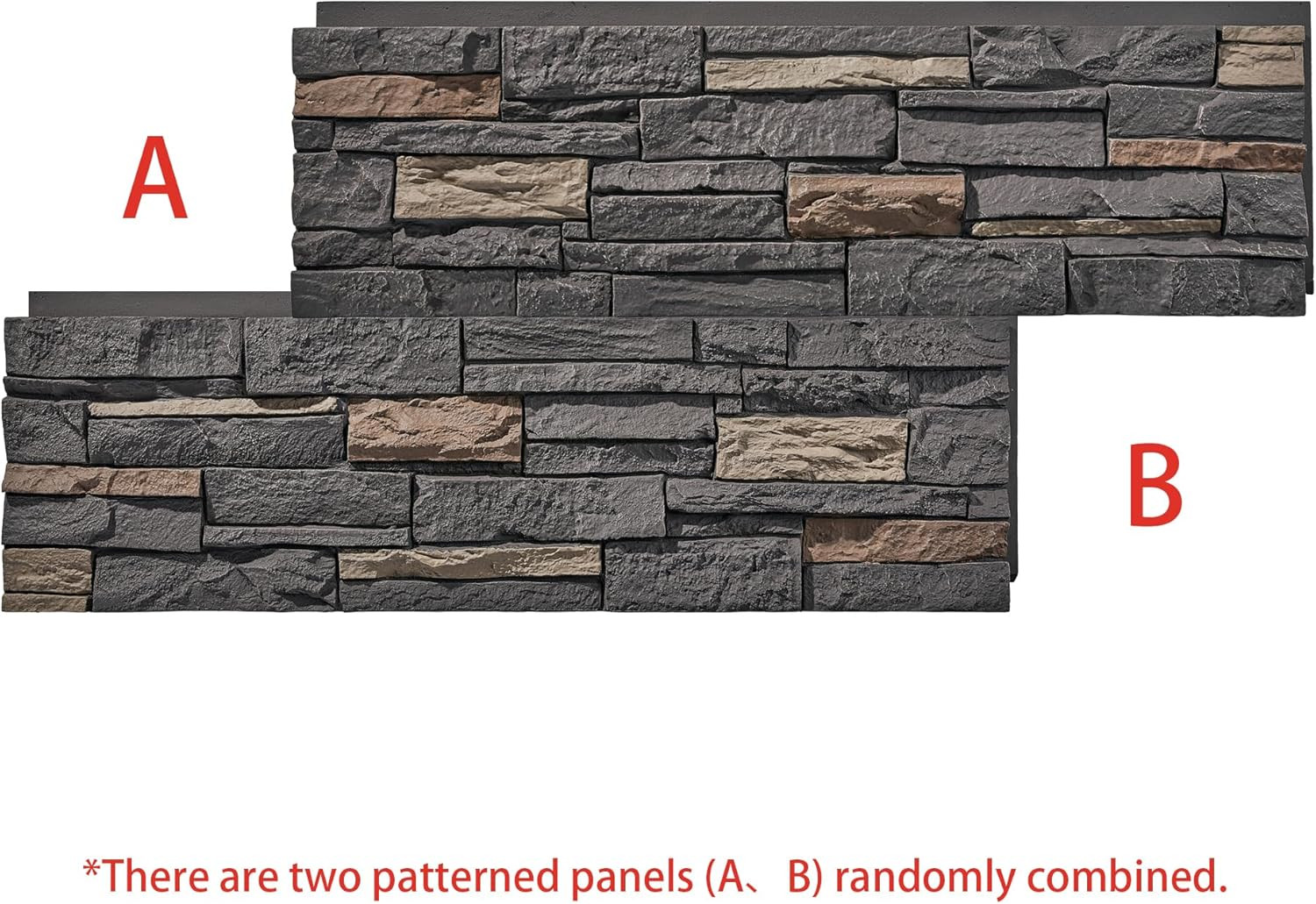 Faux Stone Wall Panels 1-Pack (3.75 Sq Ft) PU Stone Veneer Siding, Mortarless 4