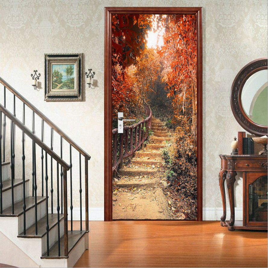 3D Wall Art Dolphin Skull Ocean Door Sticker PVC Decal Self-adhesive Wrap Mural