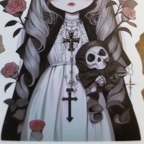 Halloween Sticker Girl Witch Vampire Gothic Cross Nun Chibi Skull Anime Manga