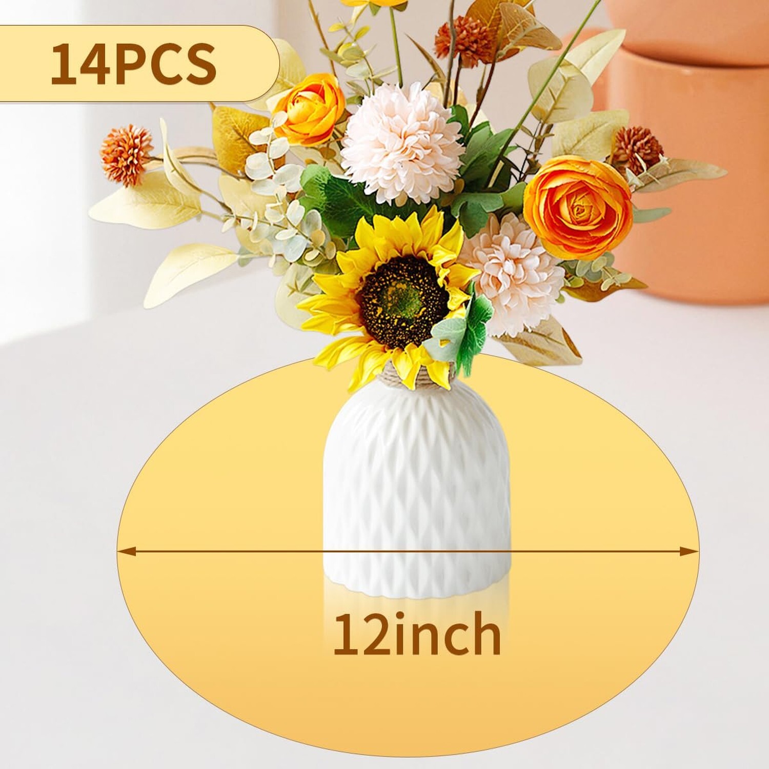 14 Pcs Acrylic Round Mirror for Tables Centerpieces, 12 inch Circle Mirror Ti…