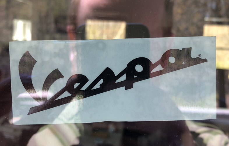 Vespa Scooter Vinyl Window Decal