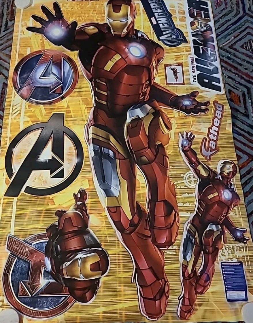 Fathead Iron Man Avengers Live Action Photo 96-96065 45”x78” Sealed