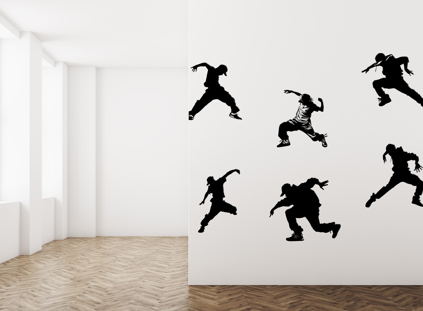 Hip Hop Dancers Wall Decals – Break Dance Wall Decal, Contemporary Dancer se244