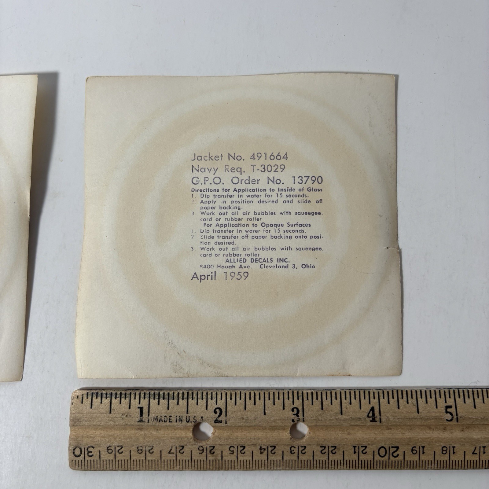 1959 Civil Engineer Corps US Navt Vintage Sticker Decals Lot Original Army Old