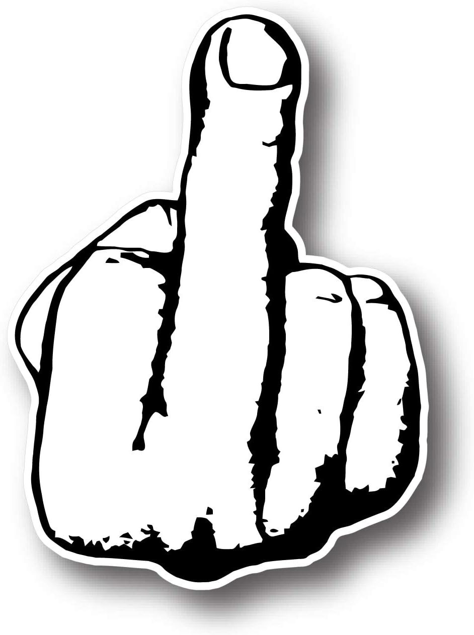 Middle Finger Sticker 5” Pack of 2 Funny Offensive Decal Waterproof Vinyl Laptop