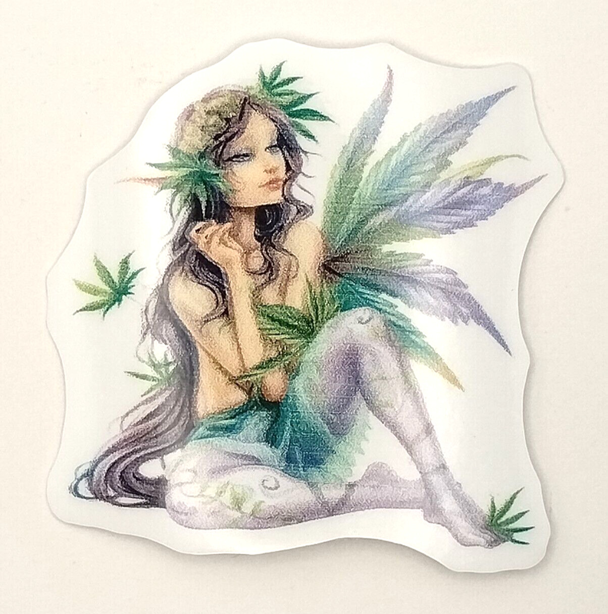 Weed Fairy Vinyl Decal 420 Stoner Gifts Weatherproof Sticker Fairycore Grimm