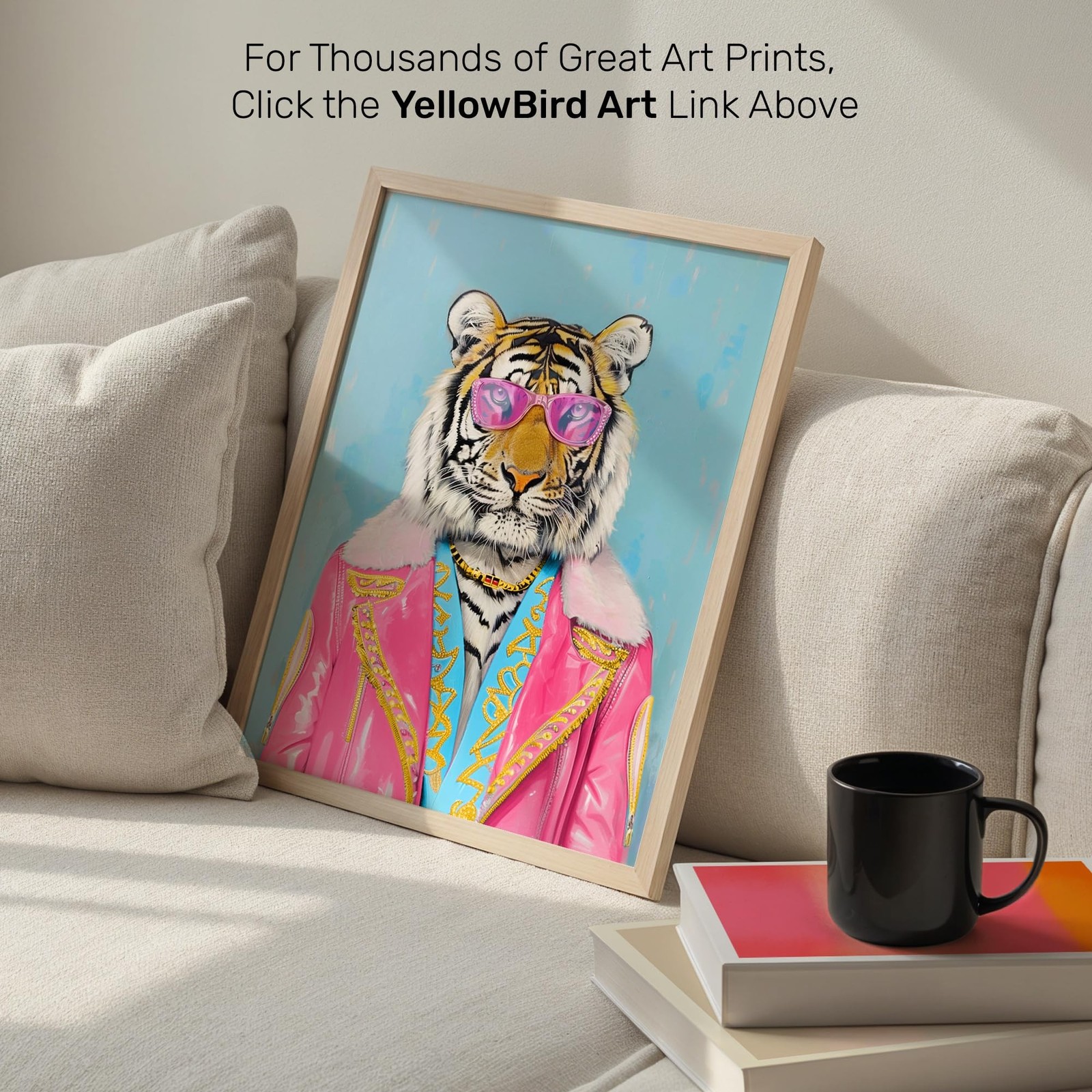 Tiger Pop Art Wall Decor 11×14 – Funky Animal Print for Home Office – Maximal…