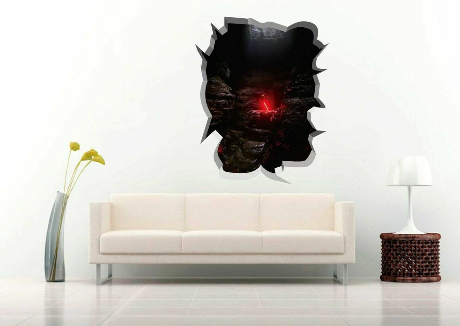 Underworld Cave 3D Crack Hole Wall Decal Vinyl Sticker Mural Art Decor