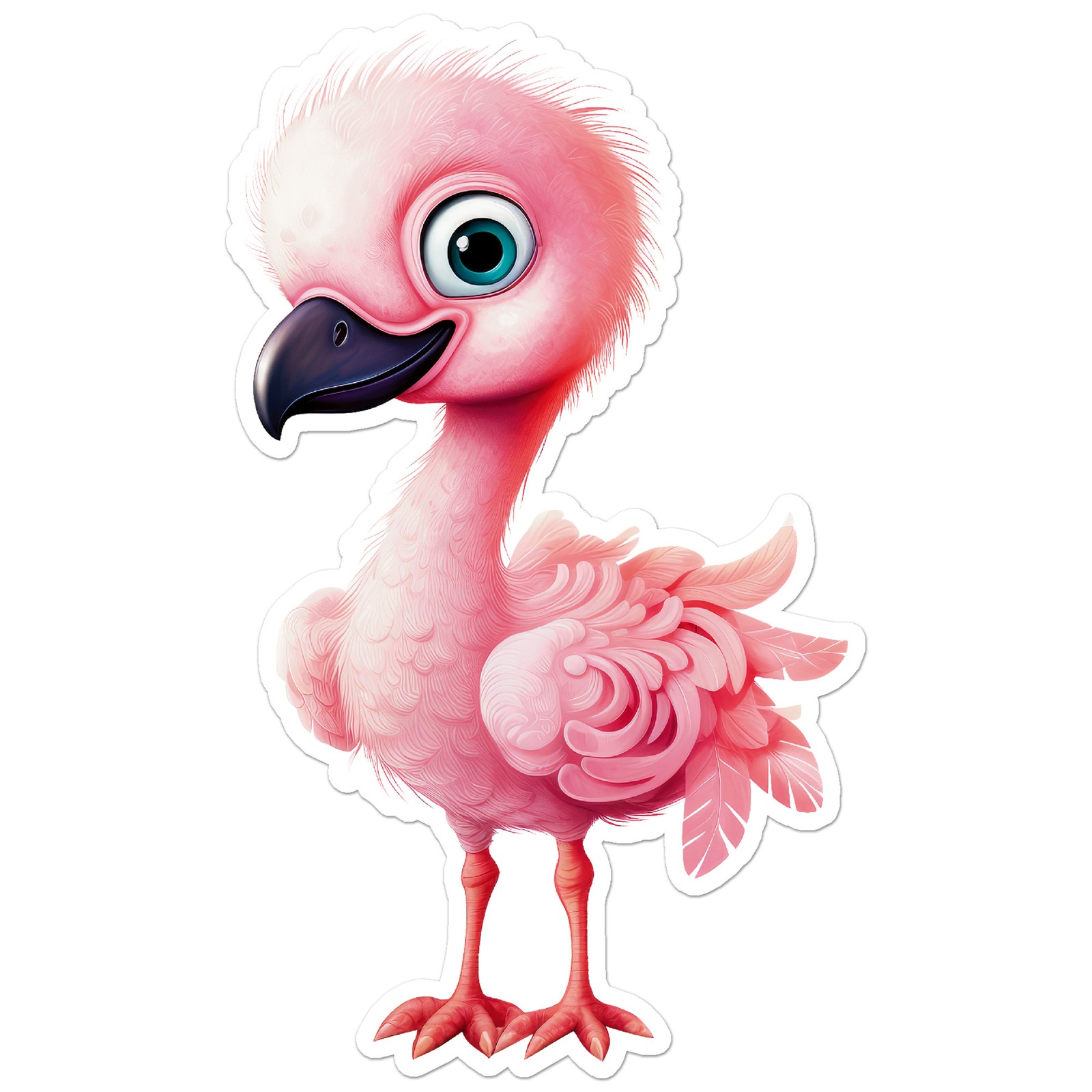 Cute Baby Flamingo – Vinyl Decal Sticker – Car Window Laptop – ebn11218