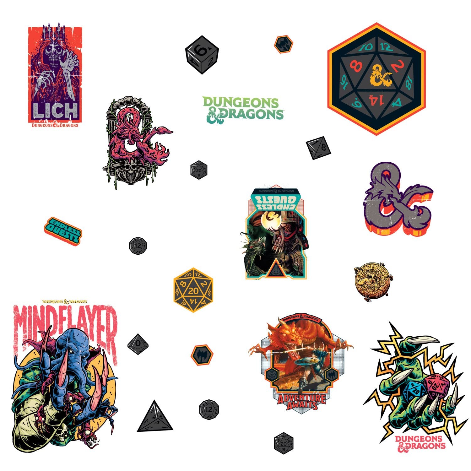 RMK5350SCS Dungeons and Dragons Peel and Stick Wall Decals