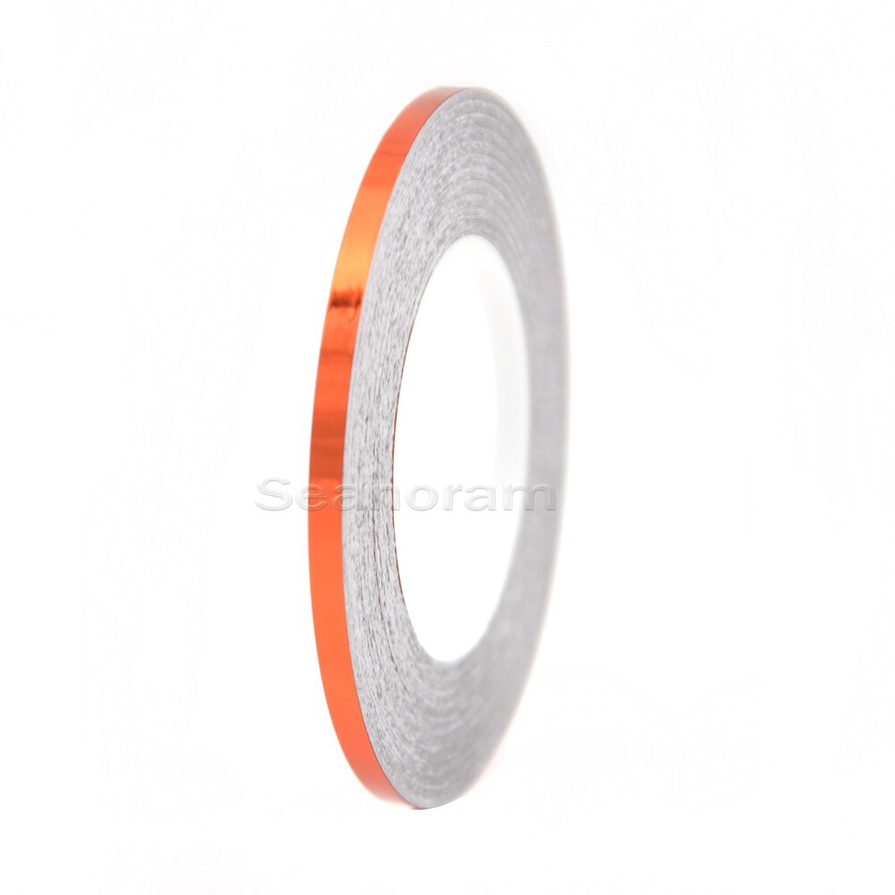 1/12" 2mm Orange Chrome DIY Home Shop Pinstriping Pin Stripe Decal Vinyl Sticker