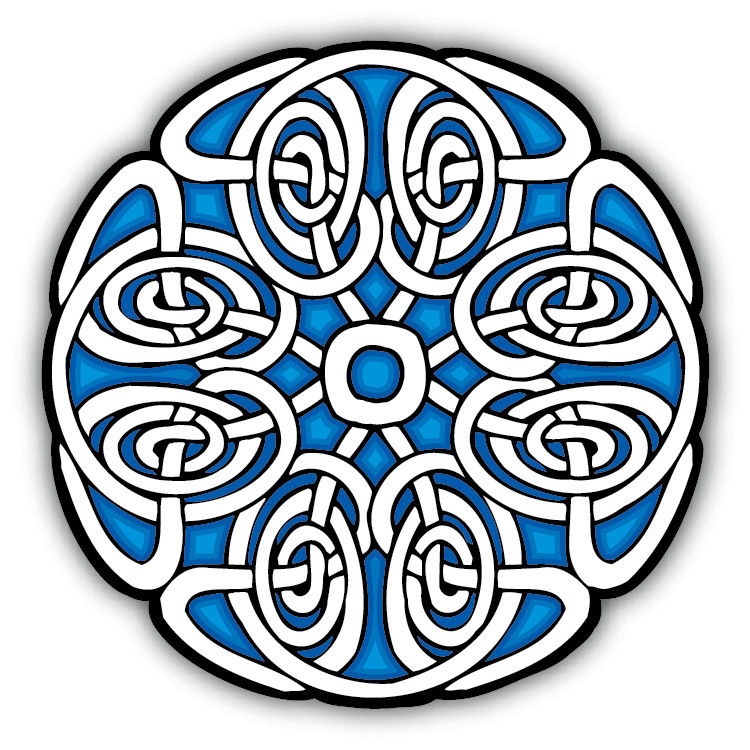 Celtic Dark Blue Ornament Car Bumper Sticker Decal
