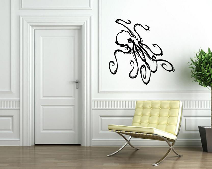 Tribal Octopus Ocean Sea Marine Animal Decor Wall MURAL Vinyl Art Sticker M501