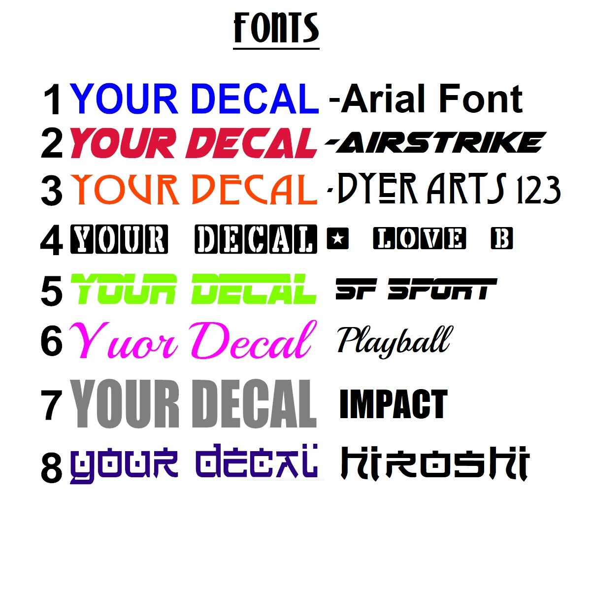 12" Long Custom Made Personalized Vinyl Lettering Name Decal Sticker Car Window