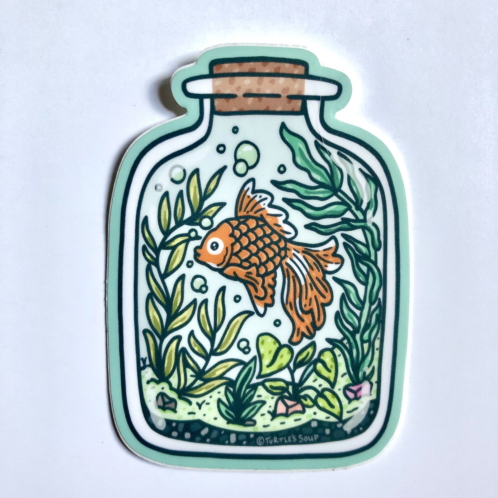 NEW! Turtle’s Soup SET OF 4 VINYL STICKERS / DECALS — 3×3” Lovely Nature Themed
