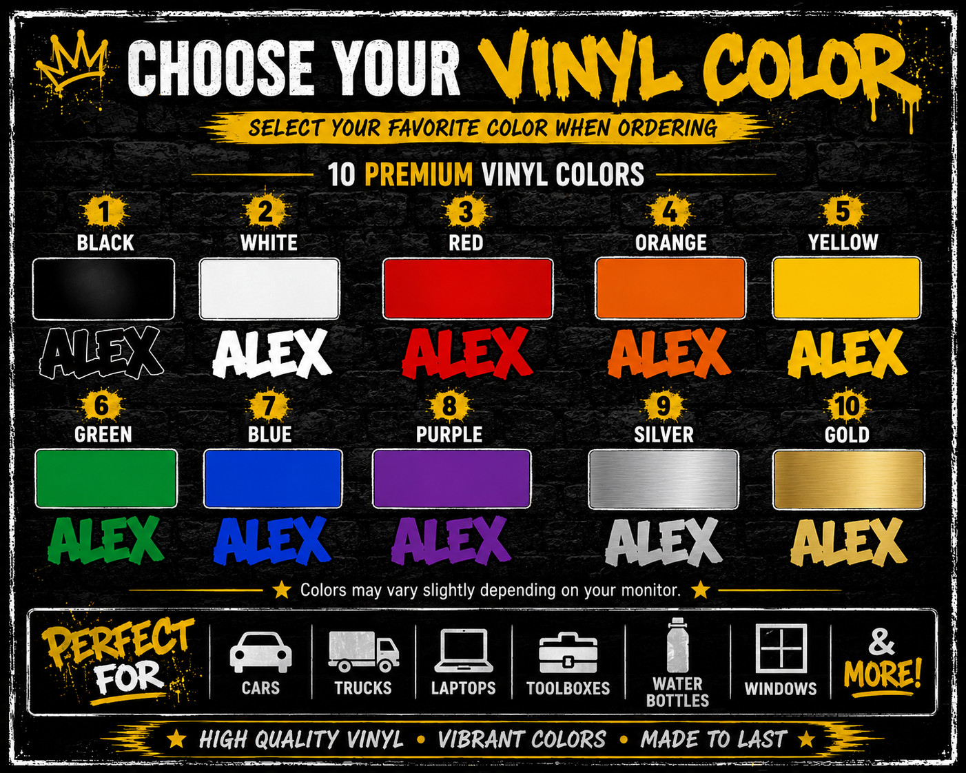 Custom Graffiti Name Decal Personalized Vinyl Sticker Car Laptop Wall Window