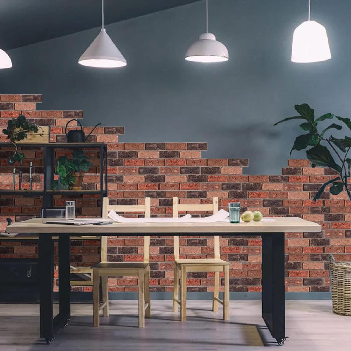 Brown Brick Wall Stickers Wallpaper Self Adhesive Peel and Stick Wallpaper Decor