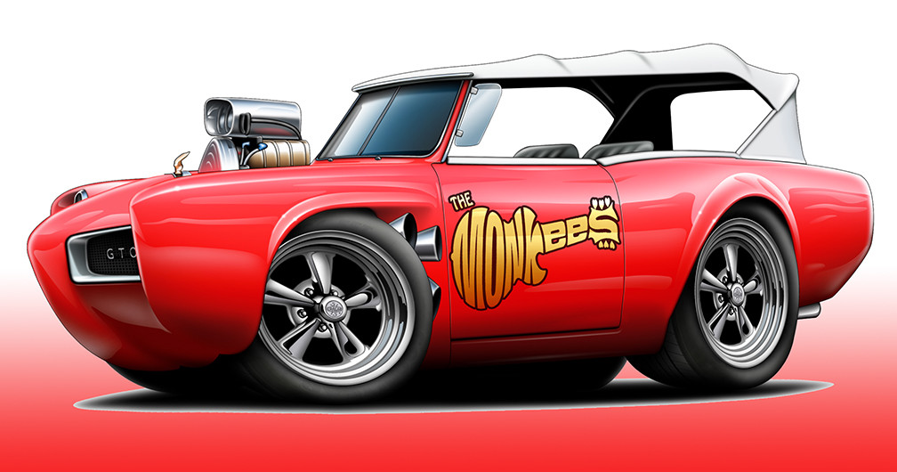 Monkees GTO Muscle Car Art Print NEW