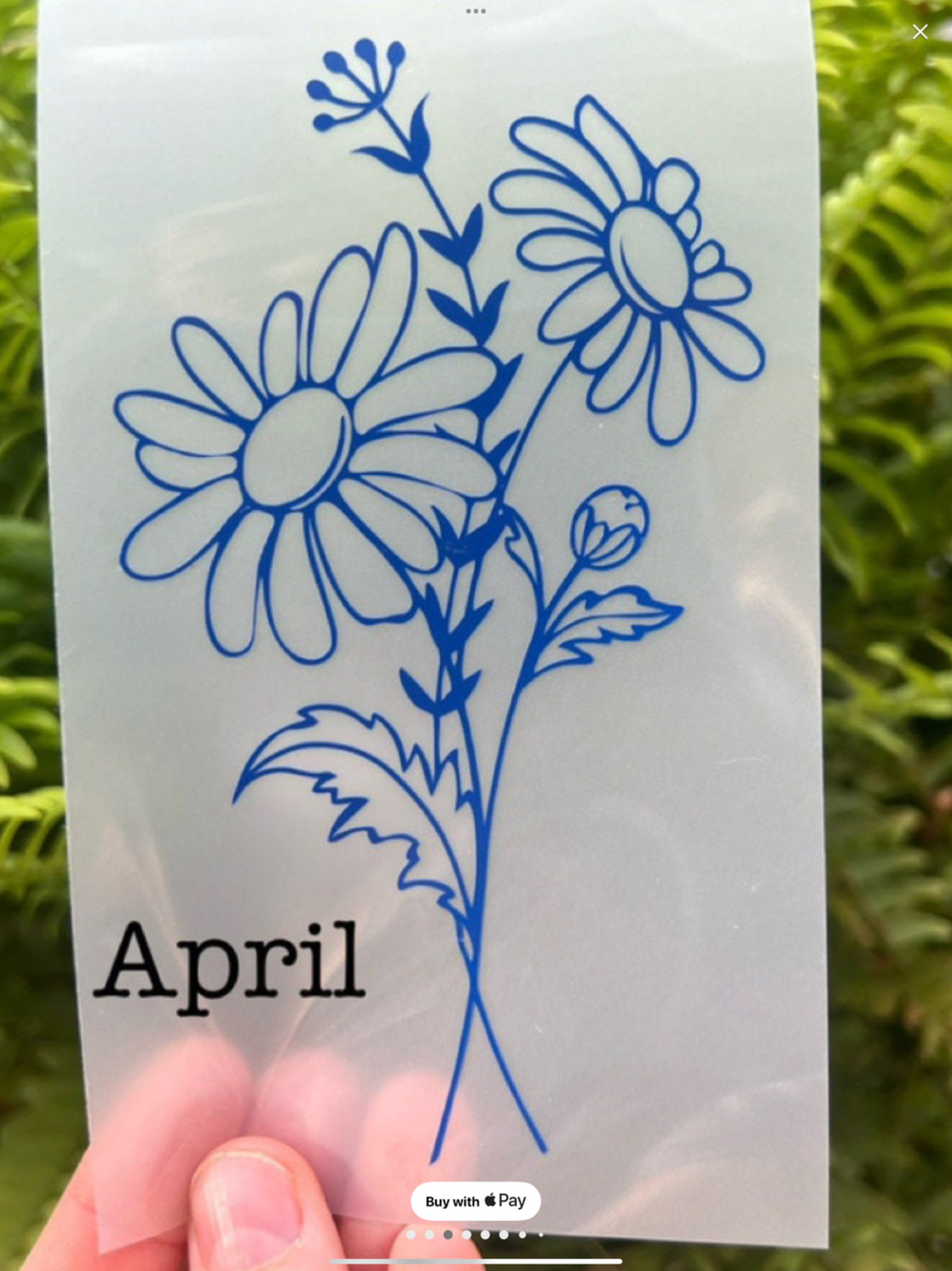 Birth Flower Vinyl Decal – Custom Bouquet Sticker – Floral Design 5 INCHES TALL