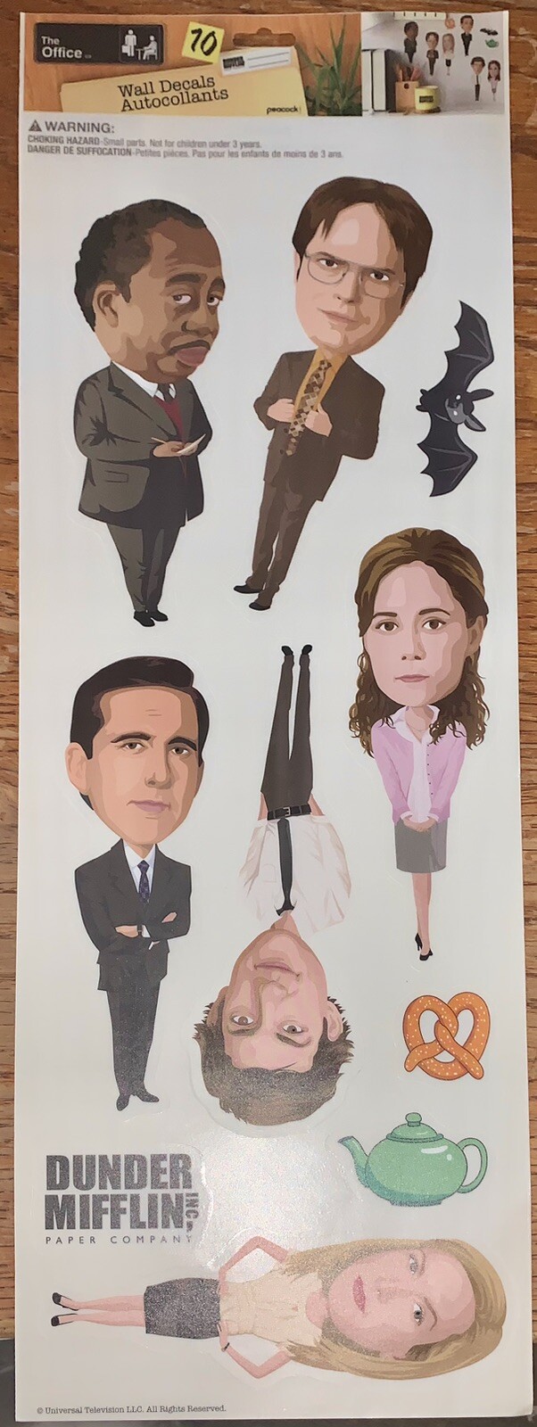 THE OFFICE 10 Wall Decals Removable & Repositional Stickers Made in USA! NEW