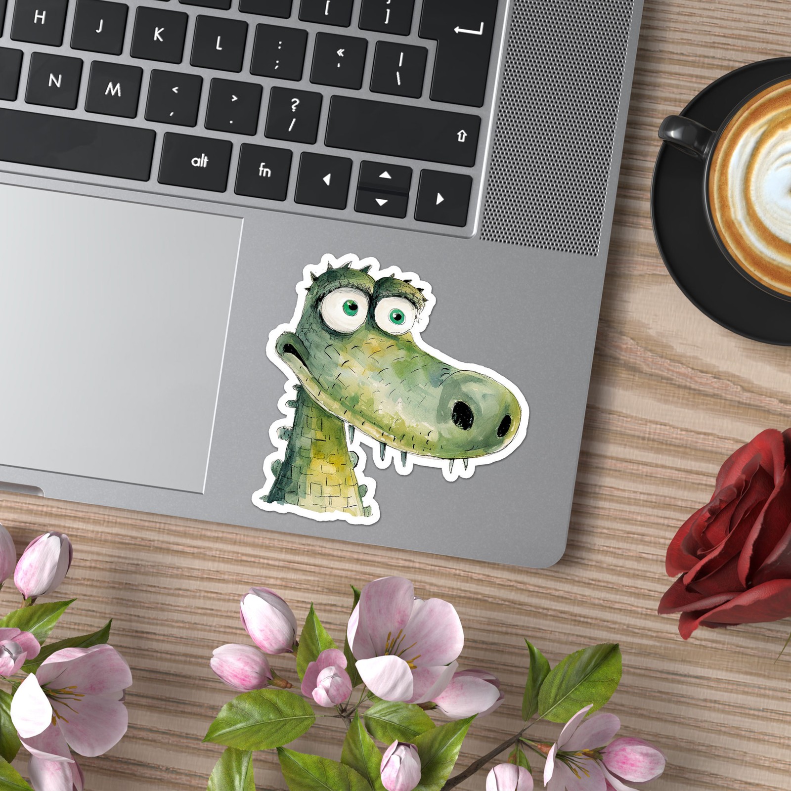 Funny Crocodile Gator – Vinyl Decal Sticker – Car Window Laptop – ebn12292