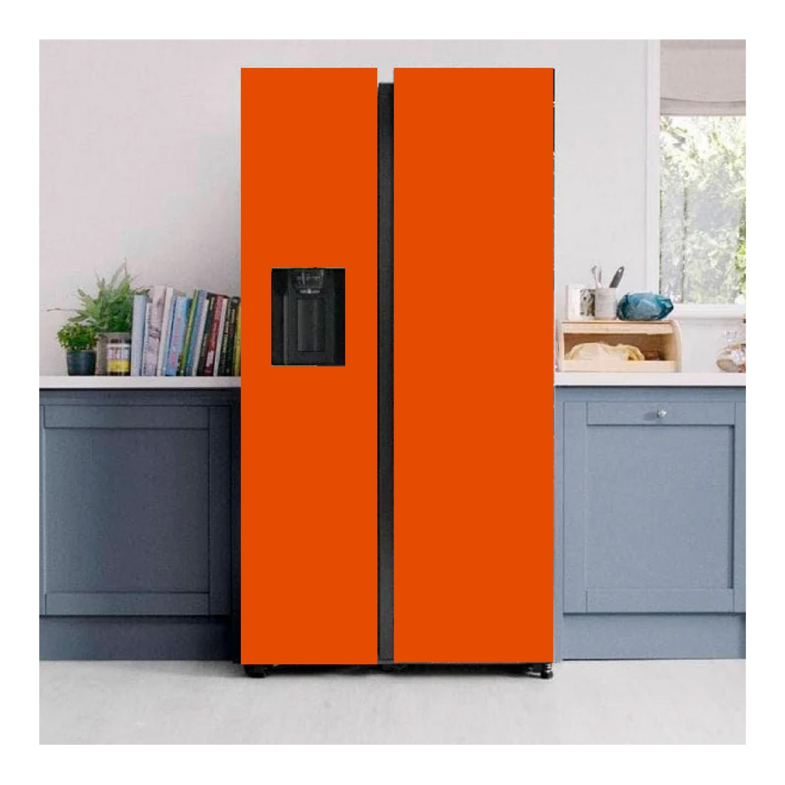 Abstract Art Fridge Vinyl Wrap Refrigerator Sticker Modern Kitchen