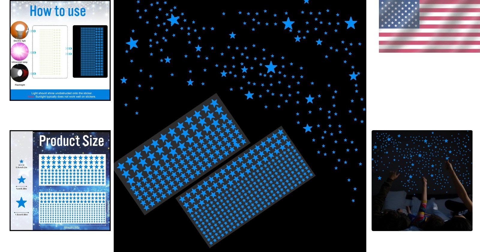 Glow in The Dark Stars Ceiling Stars Glow in The Dark Moon and Star Space Galaxy