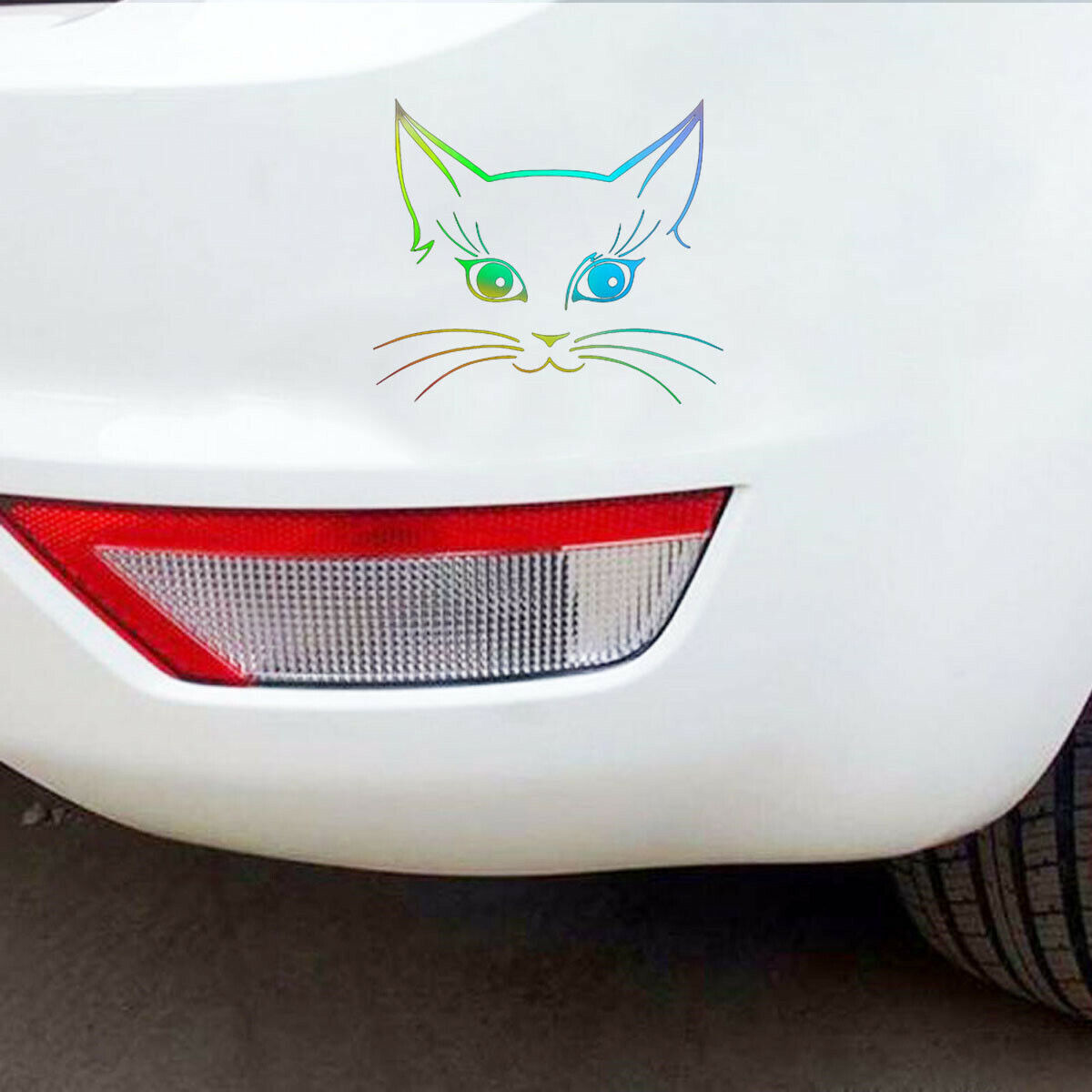 1pcs Cat Face Stickers Window Vinyl Truck Laptop Car Motorcycle Bumper Decal
