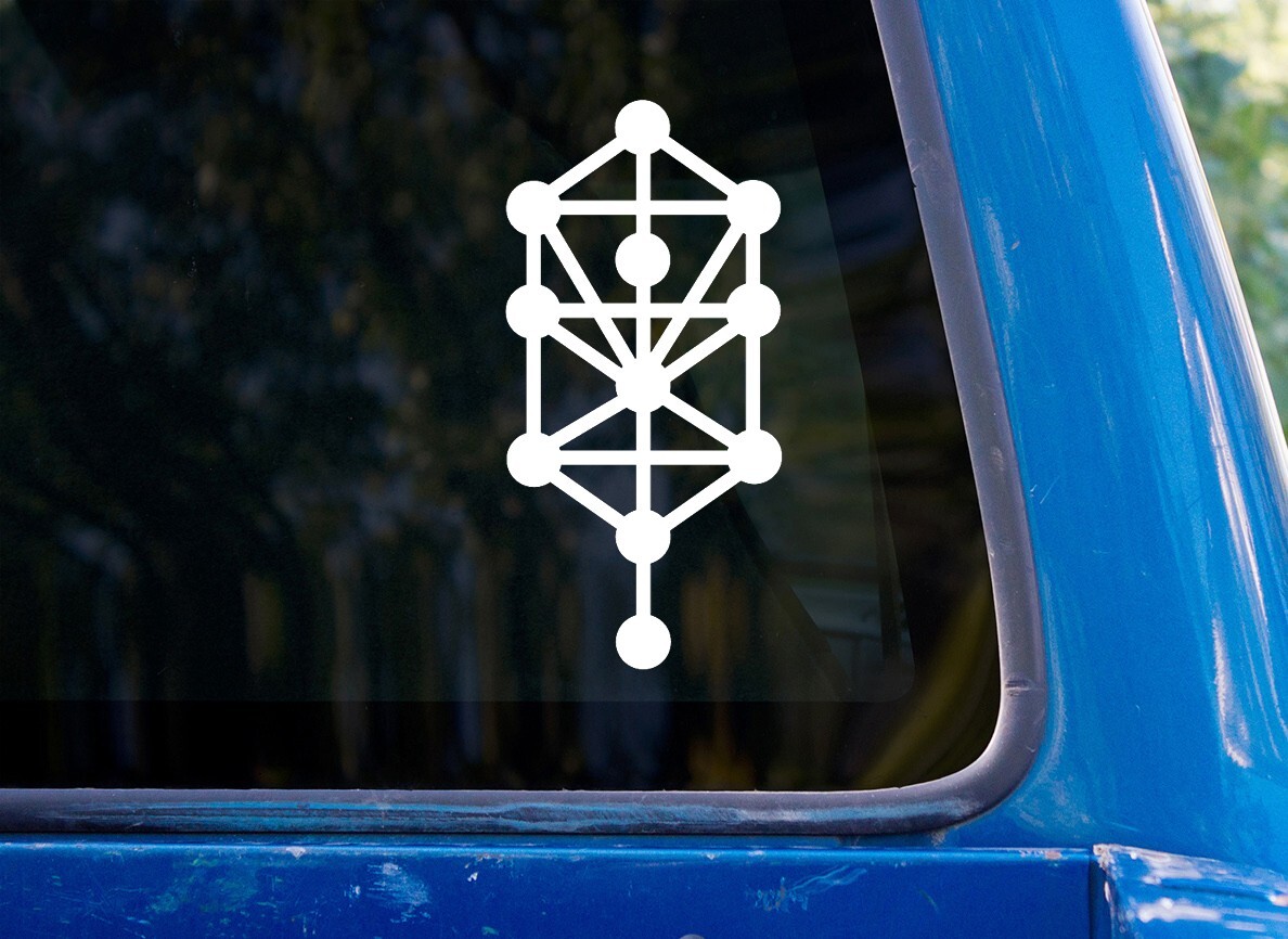 Tree of Life Vinyl Sticker Decal Kaballah Religious Diagram Symbol