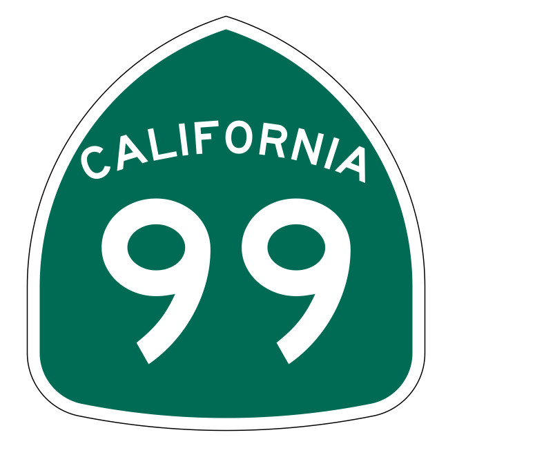 California State Route 99 Sticker Decal R1179 Highway Sign