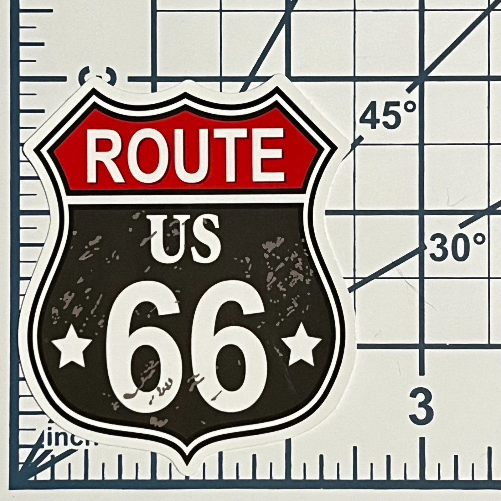 Route 66 Vinyl Sticker Vintage US Highway Shield Distressed Americana Road Trip