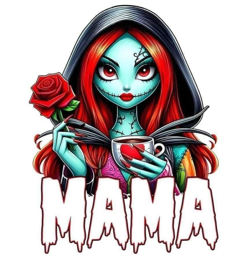 Nightmare befor Christmas mama Sticker Laptop Wall Mirror Cup Tumblr Locker Bin