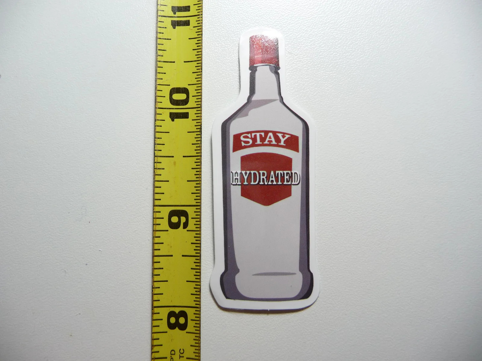 GENERIC STAY HYDRATED BOTTLE SMALL STICKER DECAL BAR DECORATION ALCOHOL