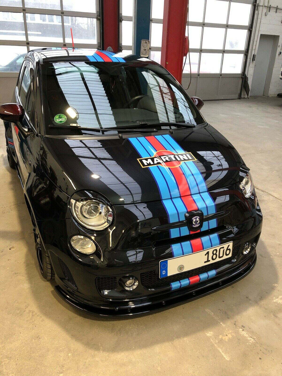 Fiat 500 Abarth Sticker Autocollants – Racing Le Mans Martini – Color or B & W