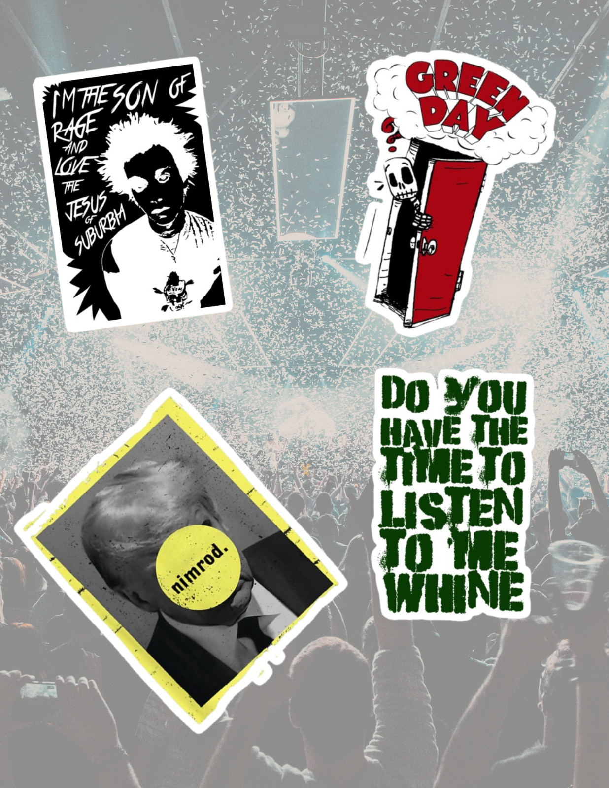 Green Day 4pc Sticker Pack