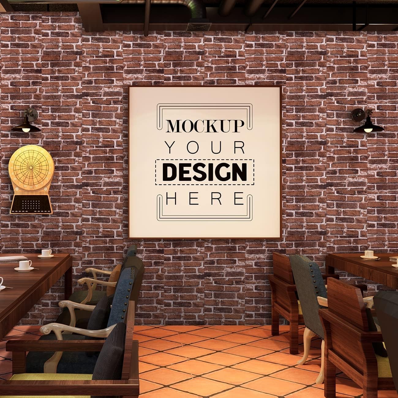 Red 3D Brick Wall Paneling – Pack of 20, Self-Adhesive/-