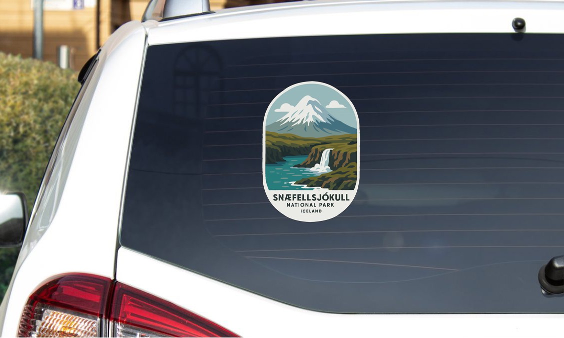 Snæfellsjökull Iceland National Park Sticker Decal Vinyl Die-Cut World