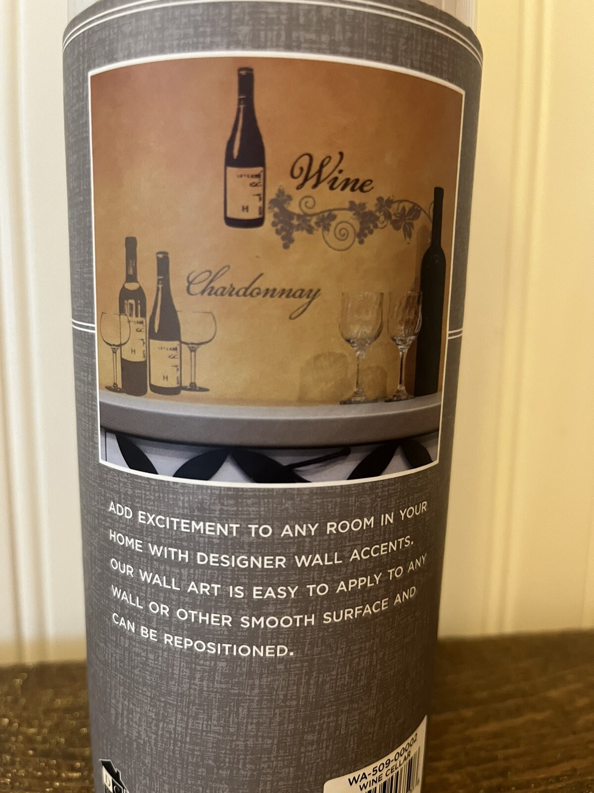 Designer Wall Accents Adhesive Decorator Metallic Wall Kit "Chardonnay" NIB