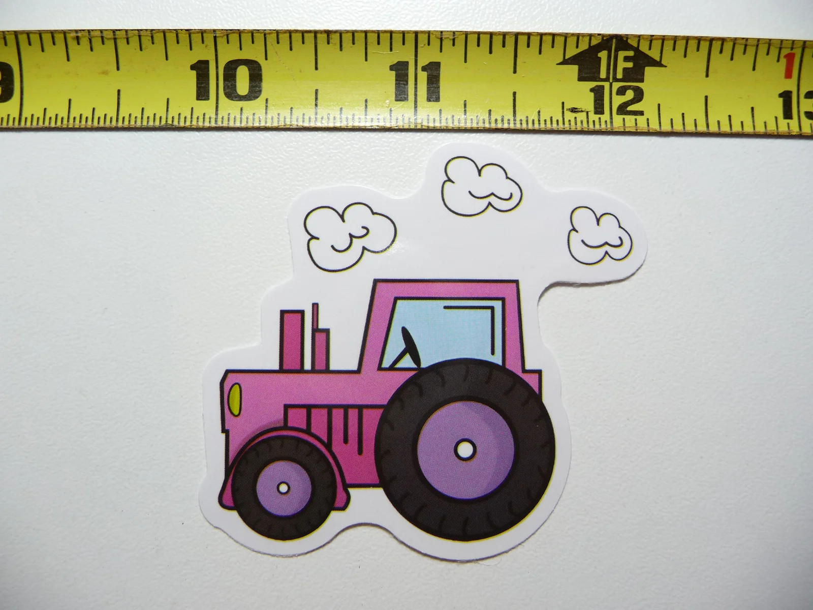 CARTOON TRACTOR CLOUDS SMALL STICKER DECAL FARM FARMING COUNTRY LIFE FARMER