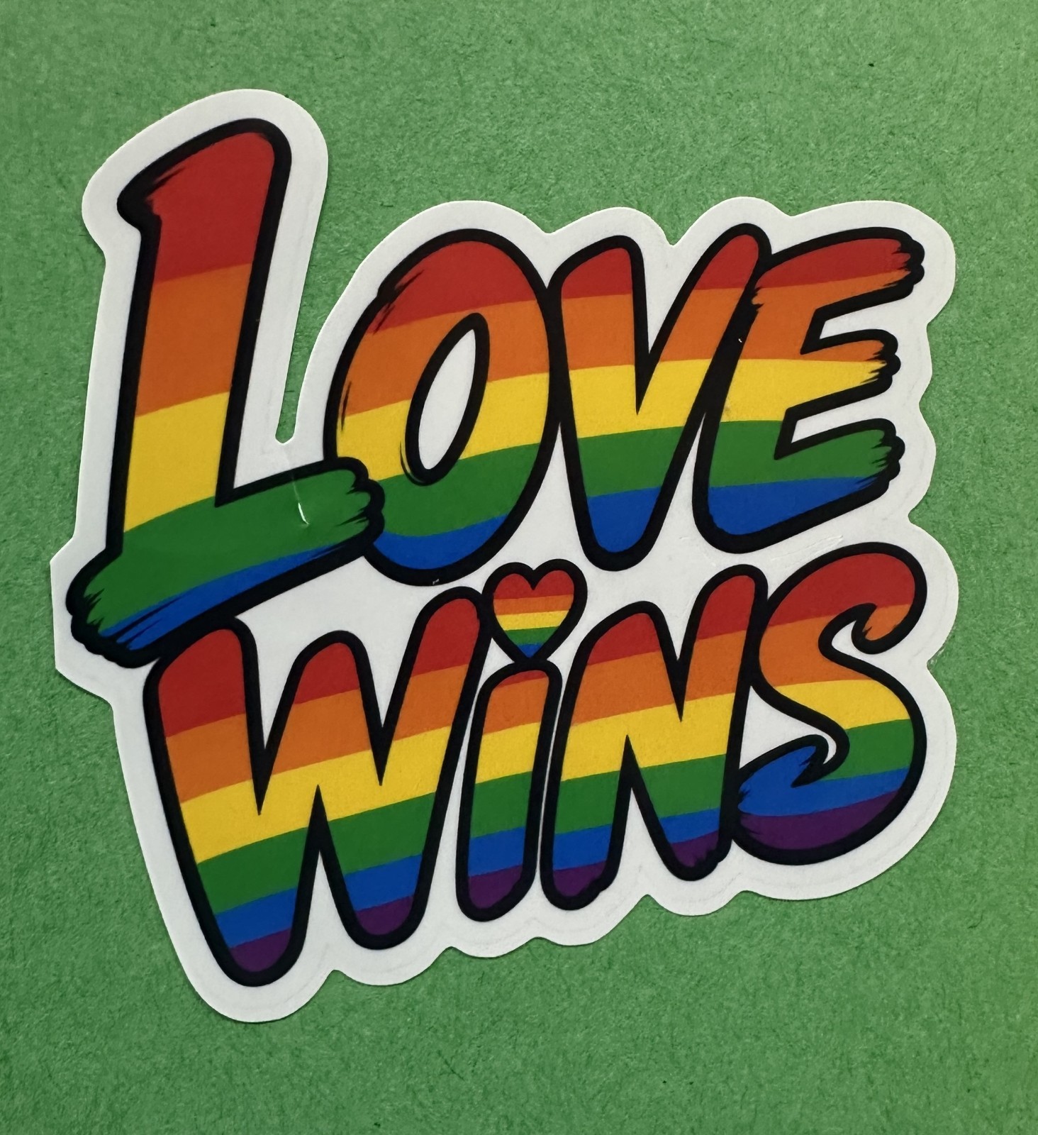 3 inch Love Wins Rainbow Pride Sticker LGBTQ Equality Vinyl Decal Waterproof
