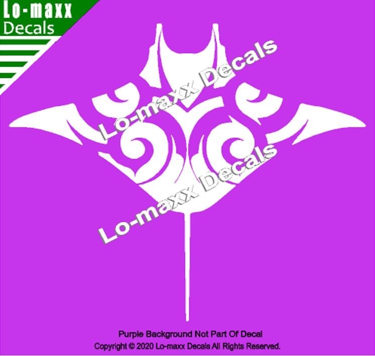 Manta Ray Fish Sea Life Seashore Ocean Beach Car Truck SUV Die Cut Vinyl Decal