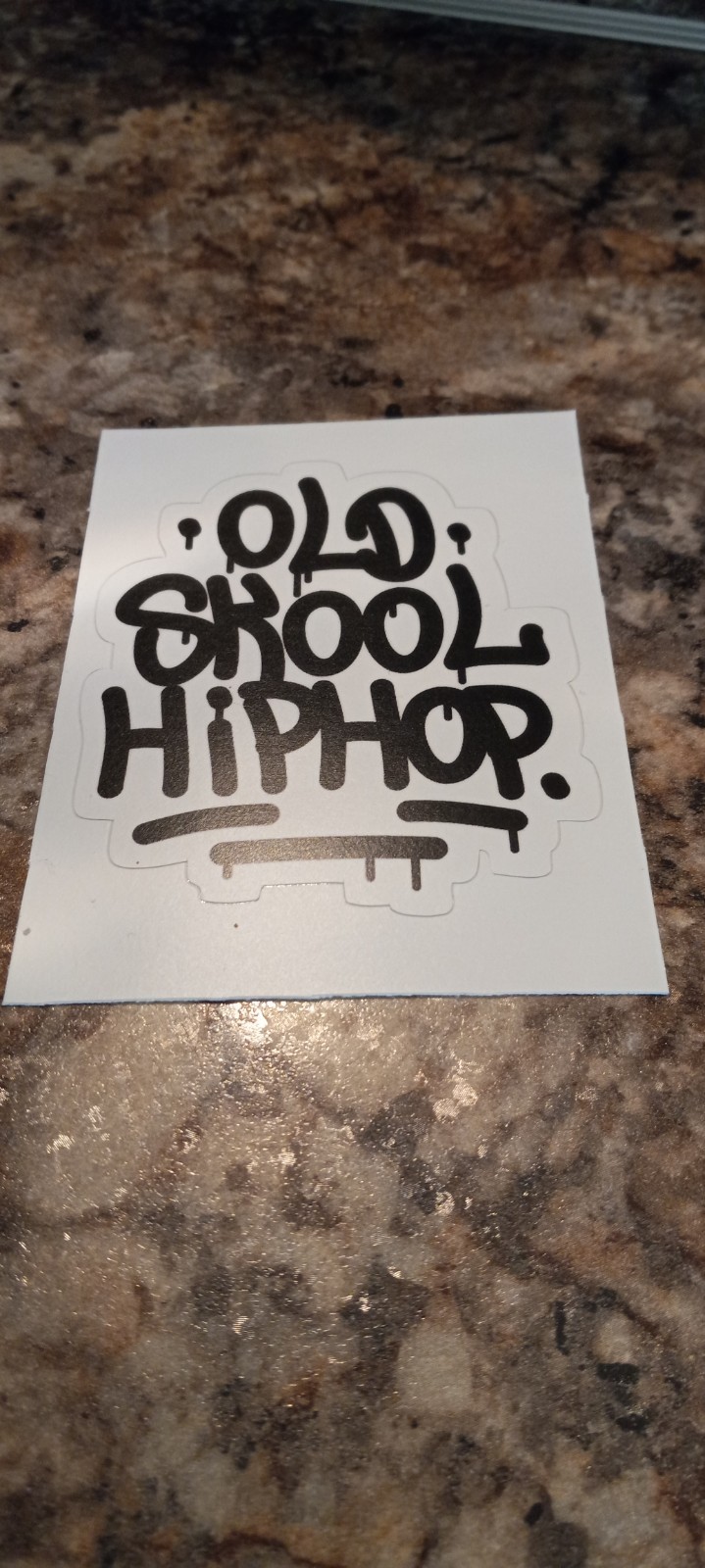 OLD SKOOL HIP HOP Cool Black And White Graffiti Sticker! 2.9 X 3.4