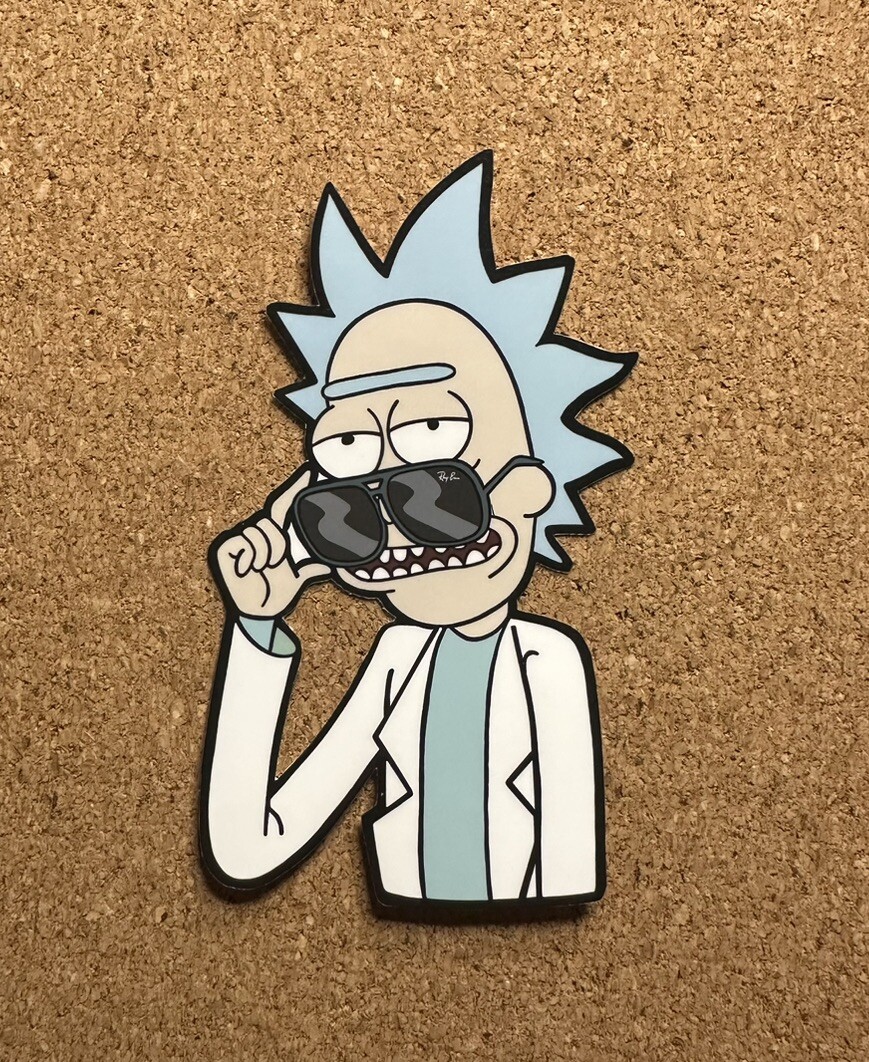 Rick and Morty Custom Funny Phone Laptop Vinyl Decal Sticker “Cool Rick”
