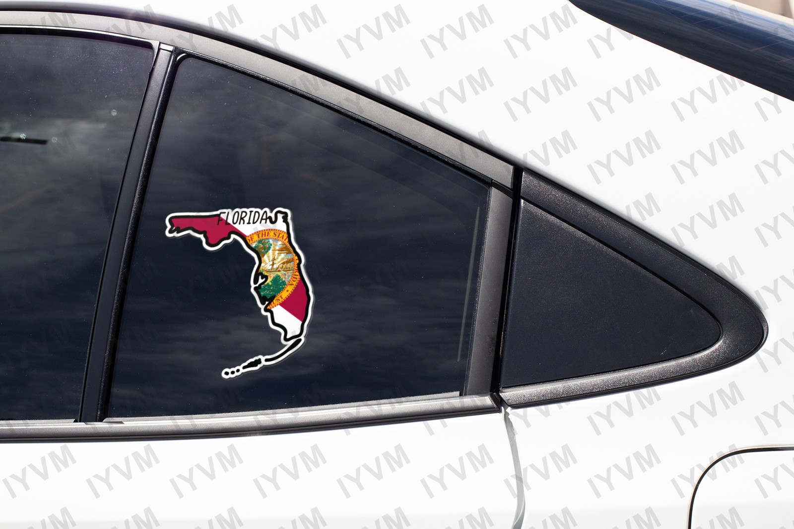 State of Florida Flag Map Sticker Decal USA Florida State