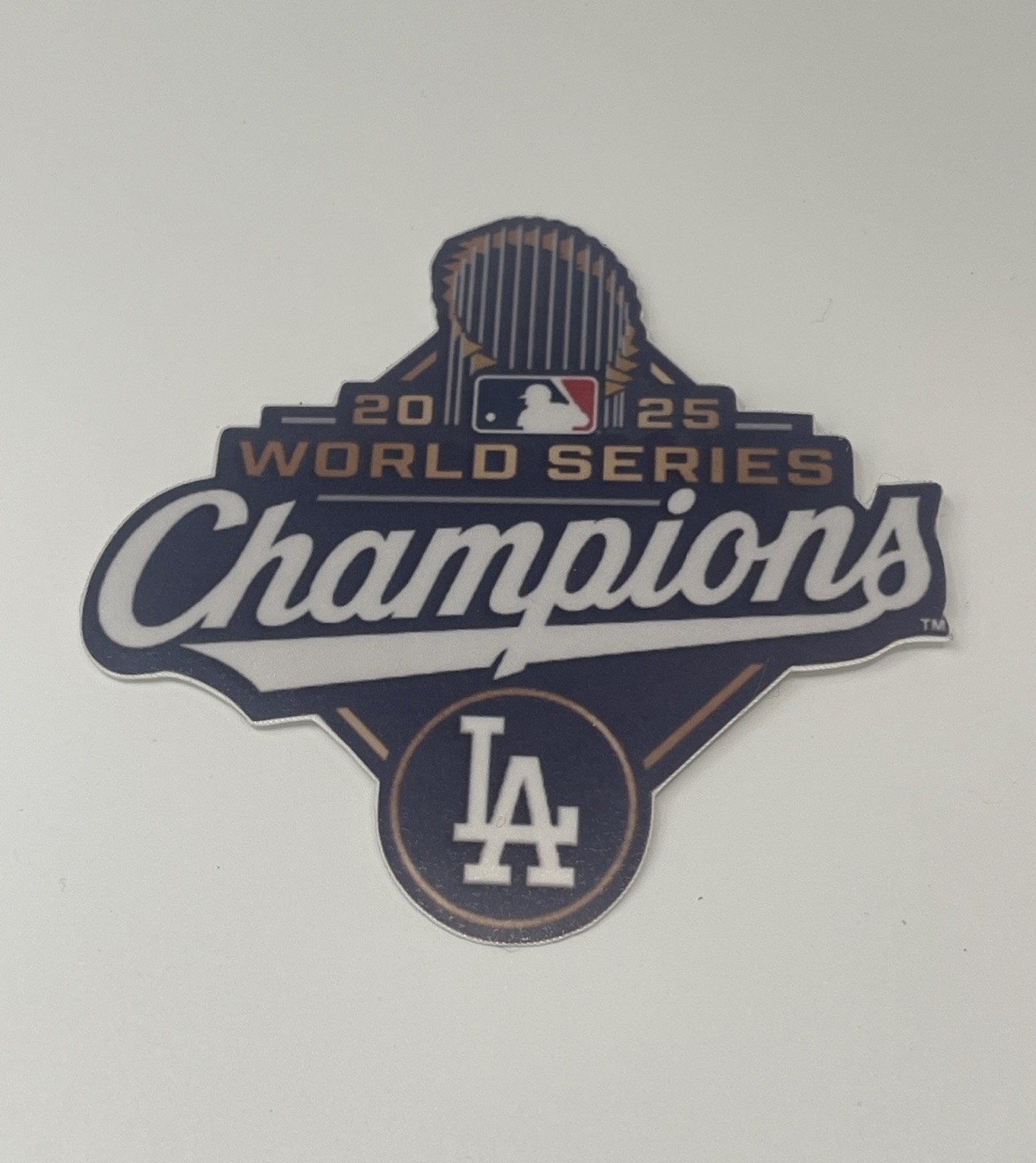 L A Dodgers 2025 World Series Championship Vinyl Sticker Laminate Decal 3×3